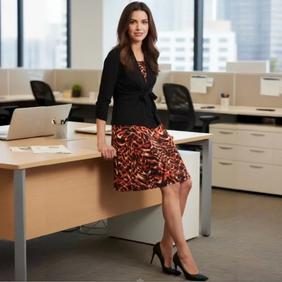 Perceptions Sleeveless Dress and Jacket - Picture 3 of 8